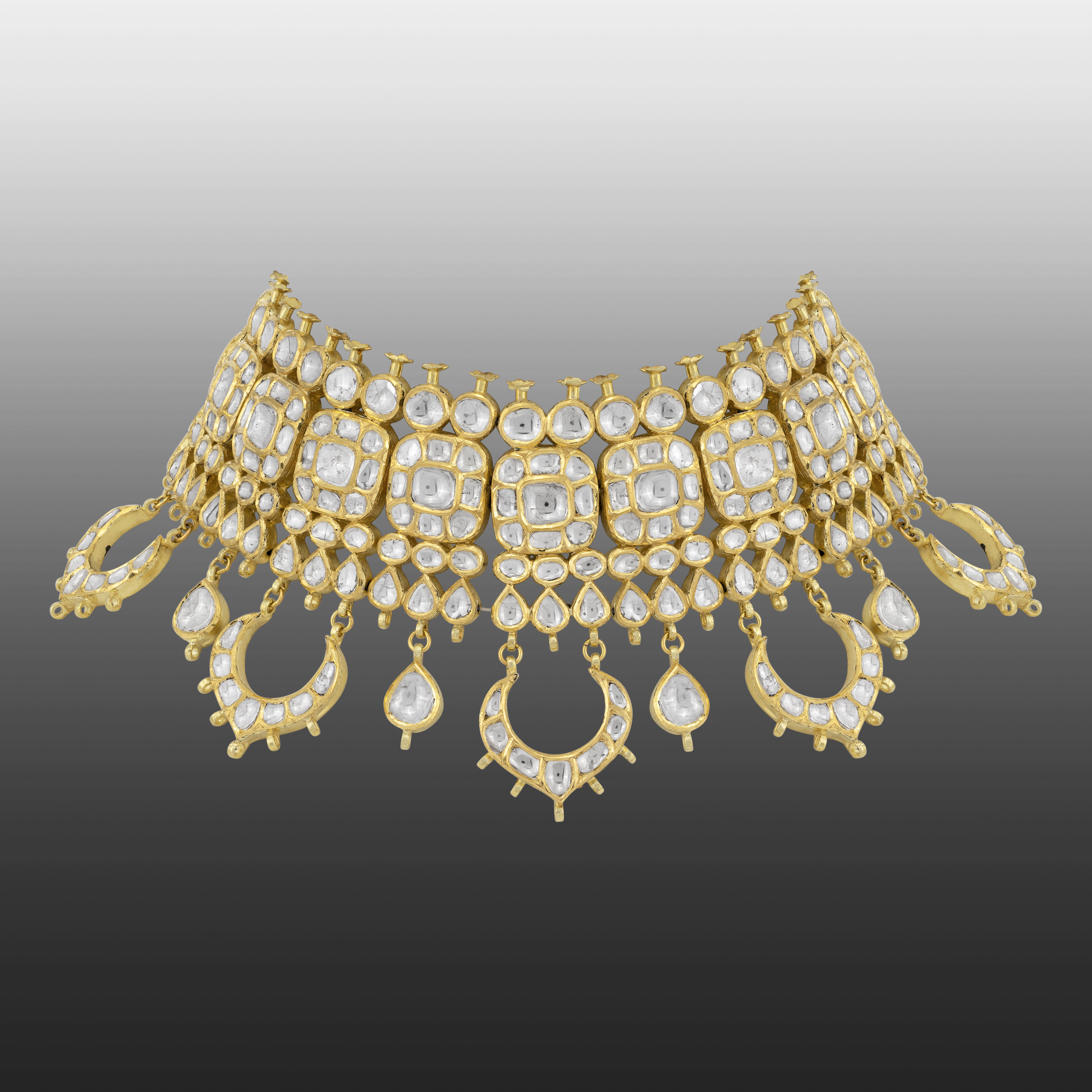 Chandbali Polki Choker and Teardrop Accents and Pearls